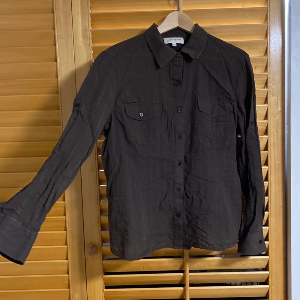 Dark Brown Button Down Shirt